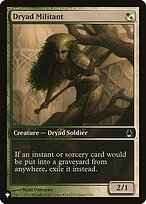 Dryad Militant - The List