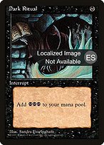 Ritual siniestro (Dark Ritual) - Fourth Edition Foreign Black Border