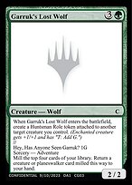 Garruk's Lost Wolf // Hey, Has Anyone Seen Garruk? - Unknown Event