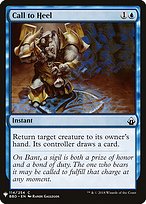 Call to Heel - The List