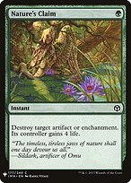 Nature's Claim - The List