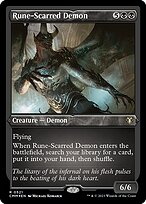 Rune-Scarred Demon - Commander Masters - Etched Foil