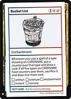 Bucket List - Mystery Booster Playtest Cards 2019