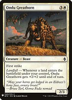 Ondu Greathorn - The List