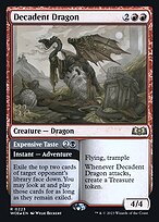 Decadent Dragon // Expensive Taste - Wilds of Eldraine Promos - Promo Foil