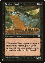 Noxious Toad - The List