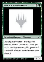 Fear of Unsleeved Decks - Unknown Event