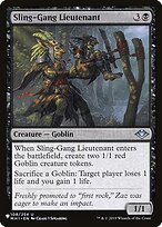 Sling-Gang Lieutenant - The List