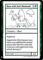 Bear with Set's Mechanic - Mystery Booster Playtest Cards 2019