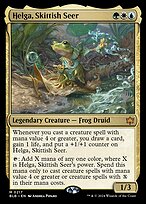 Helga, Skittish Seer - Bloomburrow Promos