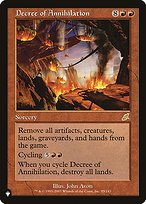 Decree of Annihilation - The List