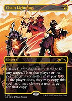 Chain Lightning - Secret Lair Drop - Raised Foil, Borderless