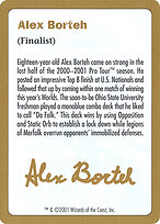 Alex Borteh Bio - World Championship Decks 2001