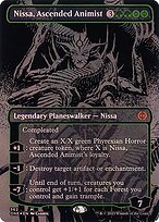 Nissa, Ascended Animist - Phyrexia: All Will Be One - Oil Slick, Raised Foil, Borderless