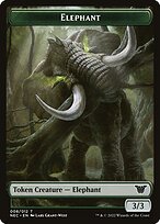 Elephant - Neon Dynasty Commander Tokens