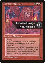 Mantícora carmesí (Crimson Manticore) - Fourth Edition Foreign Black Border