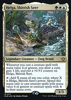 Helga, Skittish Seer - Bloomburrow Promos