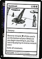 Sunimret - Mystery Booster Playtest Cards 2019