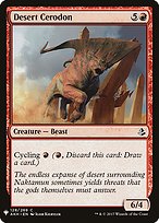 Desert Cerodon - The List