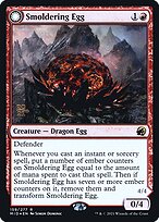 Smoldering Egg // Ashmouth Dragon - Innistrad: Midnight Hunt Promos