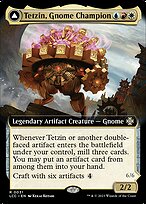 Tetzin, Gnome Champion // The Golden-Gear Colossus - The Lost Caverns of Ixalan Commander - Extended Art