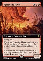 Pyreswipe Hawk - Bloomburrow Commander - Extended Art