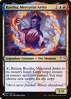 Rootha, Mercurial Artist - The List