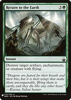 Return to the Earth - The List