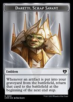 Daretti, Scrap Savant Emblem - Commander Masters Tokens