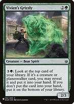 Vivien's Grizzly - The List