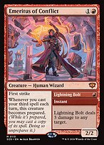 Emeritus of Conflict // Lightning Bolt - Secrets of Strixhaven Promos