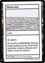 Waste Land - Mystery Booster Playtest Cards 2019