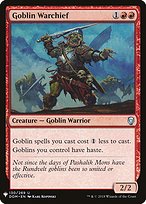 Goblin Warchief - The List