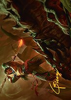 Sarkhan's Resolve - Tarkir: Dragonstorm Art Series - Borderless