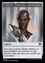 Teferi, Temporal Archmage Emblem - Commander Masters Tokens