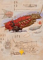 Phoenix Fleet Airship - Avatar: the Last Airbender Art Cards - Borderless