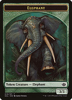 Elephant - Duel Decks Anthology: Garruk vs. Liliana Tokens