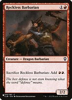 Reckless Barbarian - The List