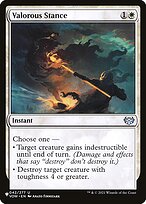 Valorous Stance - The List