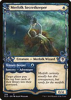 Merfolk Secretkeeper // Venture Deeper - Throne of Eldraine