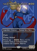 Captain Marvel, Earth's Protector - Marvel Super Heroes - Borderless