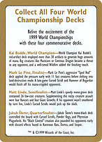 1999 World Championships Ad - World Championship Decks 1999