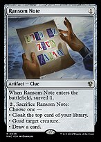 Ransom Note - Murders at Karlov Manor Commander