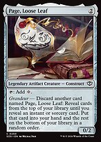 Page, Loose Leaf - Secrets of Strixhaven