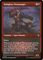 Kolaghan Warmonger - March of the Machine: The Aftermath - Etched Foil