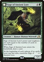 Sage of Ancient Lore // Werewolf of Ancient Hunger - Shadows over Innistrad