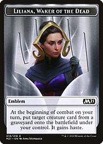 Liliana, Waker of the Dead Emblem - Core Set 2021 Tokens