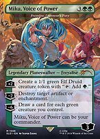 Miku, Voice of Power (Freyalise, Llanowar's Fury) - Secret Lair Drop - Borderless