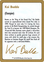 Kai Budde Bio - World Championship Decks 1999