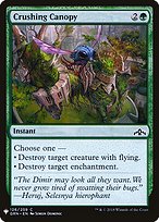 Crushing Canopy - The List